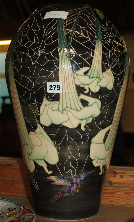 Large Sally Tuffin Black Datura vase